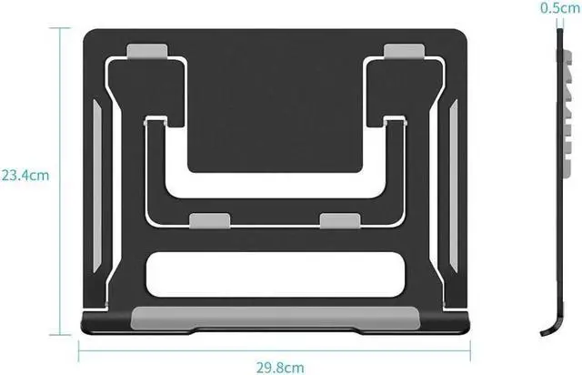 Alt view image 7 of 7 - Adjustable Drawing Tablet Stand Drawing Pen Display Aluminum Ventilated Stand Holder for Wacom One, Cintiq 13/16, XP-Pen Artist 12/13.3/15.6 and Huion Kamvas 12/13/15.6