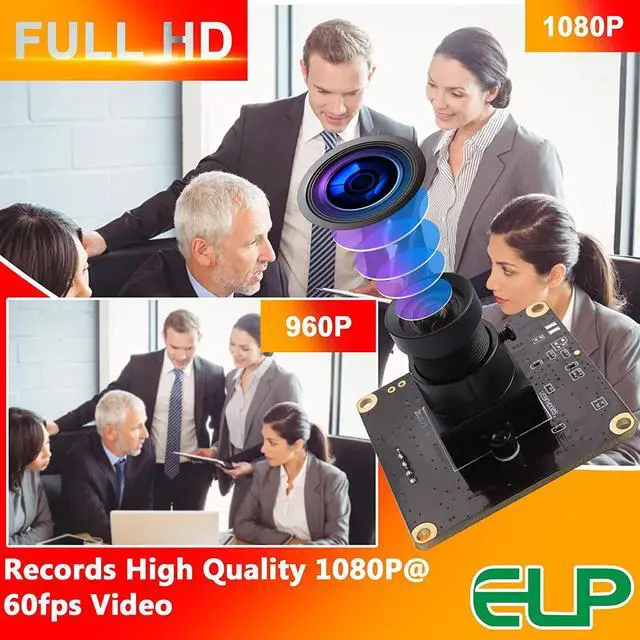 Alt view image 6 of 7 - ELP High Speed USB Camera 1080P Embedded Webcam Board with 100degree No Distortion Lens for Computer High fps 60fps 120fps 260fps Wide Angle UVC USB2.0 Camera Module for Laptop 3D Printer Raspberry Pi