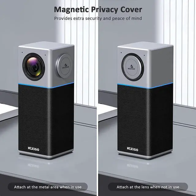 Alt view image 6 of 7 - NexiGo N3000 4K Portable Video Conference Camera, Zoom Certified, AI Webcam with Speaker and Microphone, Auto-Framing, Noise Cancellation, 4-Mic Array, 48kHz, Video Audio System for Zoom/Teams/Webex