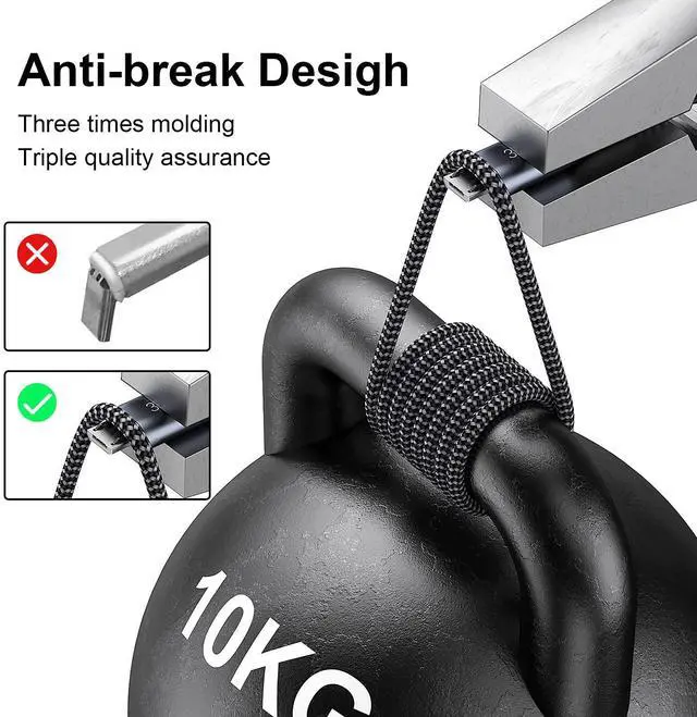 Alt view image 5 of 6 - Micro USB Cable, 2Pack 3.3ft USB A to Micro Fast Charging Cable Braided Android Fast Charger Cord Compatible for Samsung Galaxy S7 S6 J7 Edge Note 5, Kindle, PS4 Controller, Xbox,LG,Moto E5 E6 etc