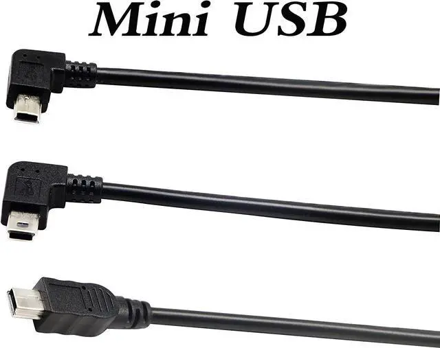 Alt view image 3 of 6 - z (2-Pack) USB 2.0 Mini B Male Extender Cable, 90 Degree Right & Left Angled USB 2.0 Mini B Male to Male Extension Cable Data Sync and Charging Cable for Laptop & Tablet & Mobile Phone (28CM)