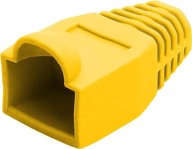 Alt view image 6 of 7 - Cmple - Yellow Cat5e Ethernet Cable 1000ft Bulk Unshielded Twisted Pair (UTP), Solid 24AWG + 50 Pack Yellow RJ45 Strain Relief Boots for Ethernet RJ45 LAN Cable Bundle