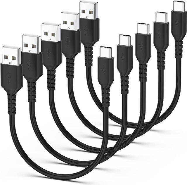 1ft USB-C Charging Cable Short, 5 Pack USB A to USB C Cord Fast