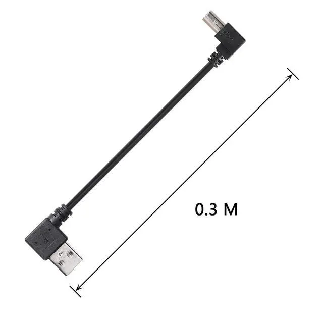Alt view image 5 of 6 - 90 Degree USB 2.0 Type A to B Cable, 1ft Left Angle Right Angle Printer Scanner Cable