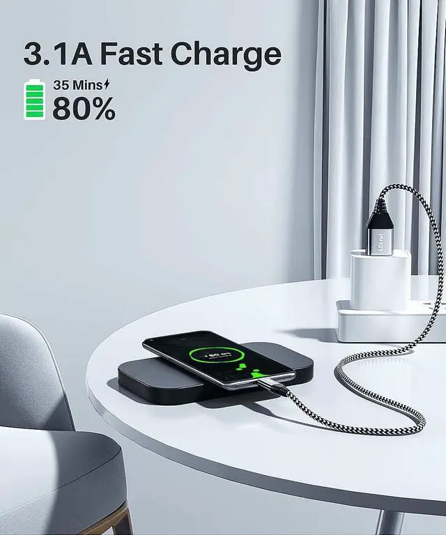 Alt view image 2 of 7 - USB C Cable 10Gbps Data Transfer 6ft, LDLrui USB 3.2 Gen 2 High Speed Data Cable, 3.1A Type C Fast Charging Cord for Samsung Galaxy S21/S20/S10/Note 20, iPhone 15 Pro Max, PS5 Controller, Android Auto