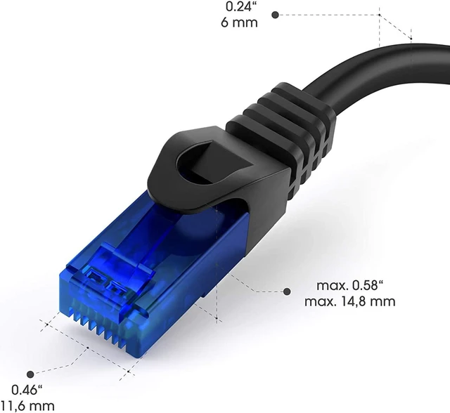 Alt view image 7 of 7 - KabelDirekt Network Cable Gigabit 130ft, Black