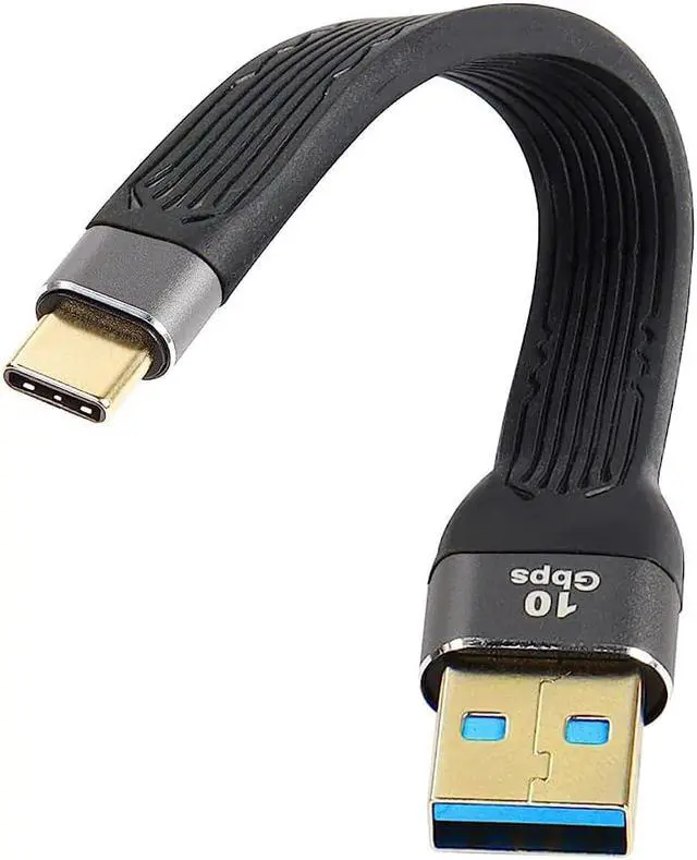 Main image of C 10Gbps Short USB Type C Cable,5inch USB A 3.0 Male to USB C 3.1 Male Cable,USB C 3.1 3A Fast Charging FPC Flat Cable Compatible with Power Bank, Car Charger,Phone(c-a)