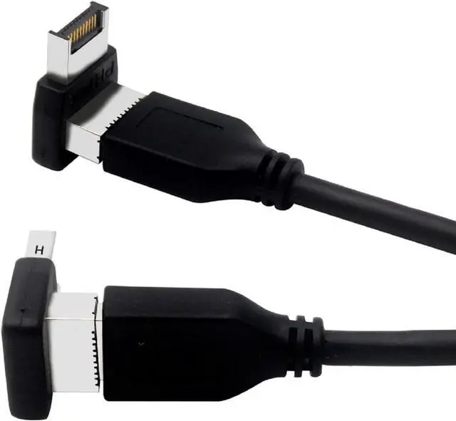 Alt view image 3 of 6 - Right Angle USB Type E Adapter USB3.1 Type E Header Converter 90 Degree Steering Elbow for Computer Motherboard (PH74A)