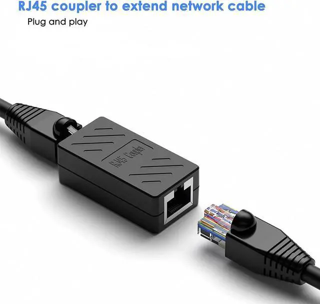 Alt view image 4 of 7 - Y.D.F RJ45 Coupler Inline Coupler Cat 8 Cat 7 Cat 6 Cat 5e Cat 5 Ethernet Coupler Ethernet Extension Cable Ethernet Cable Extender for TV/Router/PC/Network switch/Xbox/PlayStation/Switch5 Pack