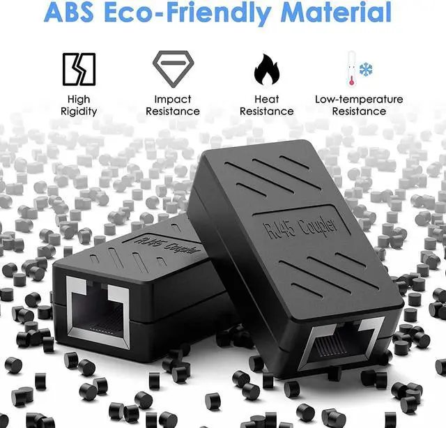 Alt view image 6 of 7 - Y.D.F RJ45 Coupler Inline Coupler Cat 8 Cat 7 Cat 6 Cat 5e Cat 5 Ethernet Coupler Ethernet Extension Cable Ethernet Cable Extender for TV/Router/PC/Network switch/Xbox/PlayStation/Switch5 Pack