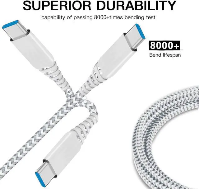 Alt view image 2 of 7 - Long USB Type C Charger Cable 10ft 2Pack Charging Cord for Samsung Galaxy S20 S21 Plus Ultra FE 5G A10E A11 A71 A20 A72 A12 A13 A52 A53 A23,Note10,S20Plus,Nokia 7.2 6.2 8.3 8-V,Fast Charge Power Wire