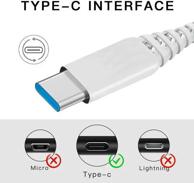Alt view image 5 of 7 - Long USB Type C Charger Cable 10ft 2Pack Charging Cord for Samsung Galaxy S20 S21 Plus Ultra FE 5G A10E A11 A71 A20 A72 A12 A13 A52 A53 A23,Note10,S20Plus,Nokia 7.2 6.2 8.3 8-V,Fast Charge Power Wire