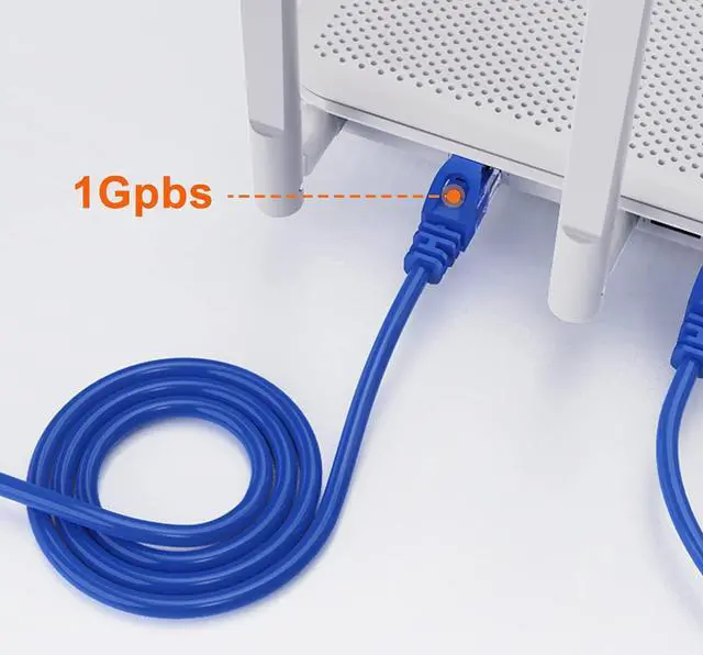 Alt view image 6 of 7 - CableCreation Cat 6 Ethernet Cable 5 Pack 1ft, Internet Network Cords Patch LAN Cable, 23 AWG High Speed RJ45 Wire for Router, Modem, Computer, Short Ethernet Cable1 FT, Blue