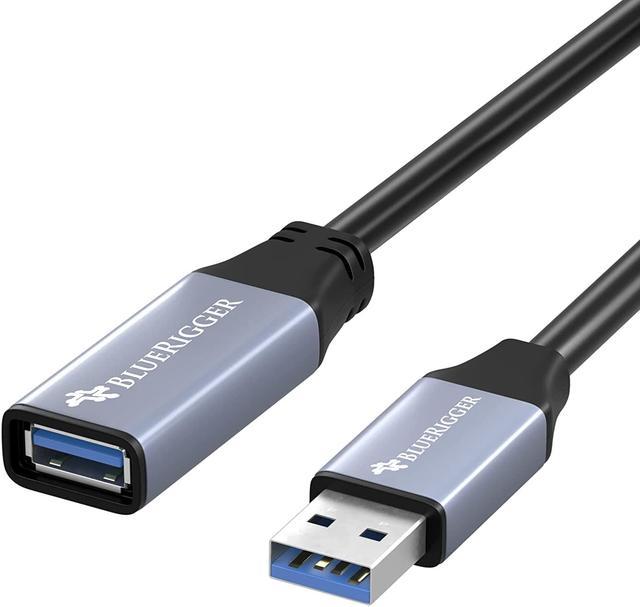 BlueRigger USB 3.0 Extension Cable (10FT/3M, Active, 5 Gbps, Type A Male to  Female Adapter Cord) - Long USB Repeater Extender for VR Headset, Printer, 