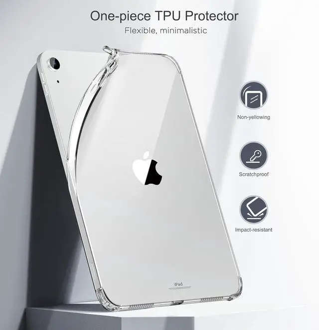 Alt view image 3 of 7 - Clear Case for iPad (A16) 11th Generation 2025 11-inch/10th Generation 2022 10.9 inch Lightweight Soft TPU Anti-Scratch Ultra Transparent Tablet Back Cover Shockproof Impact Resistant Clear