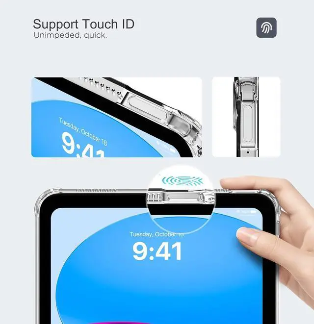 Alt view image 4 of 7 - Clear Case for iPad (A16) 11th Generation 2025 11-inch/10th Generation 2022 10.9 inch Lightweight Soft TPU Anti-Scratch Ultra Transparent Tablet Back Cover Shockproof Impact Resistant Clear