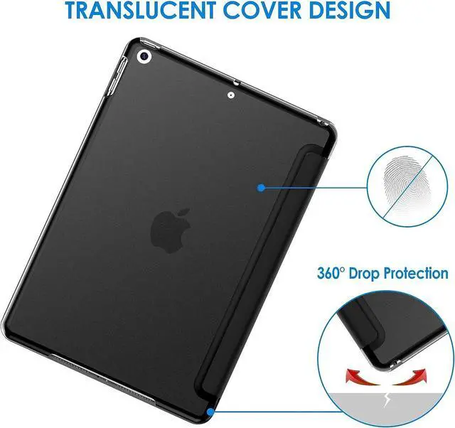 Alt view image 4 of 6 - Case for iPad 10.2-Inch (2021/2020/2019 Model 9/8/7 Generation) Auto Wake/Sleep Cover (Black)
