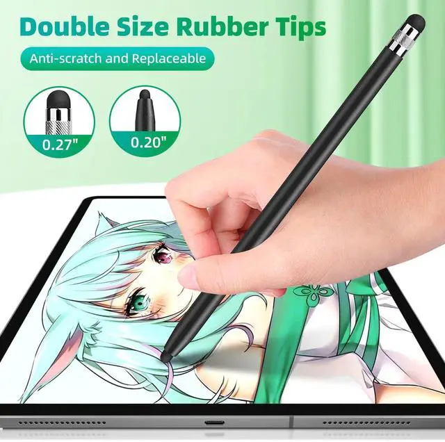 Alt view image 3 of 7 - Stylus Pens for Touch Screens 5 Pack Stylus Pen for iPad iPhone Android Chromebook Tablets and More Capacitive Touchscreen Devices High Sensitivity & Precision No Scratches Rubber Tips Stylist