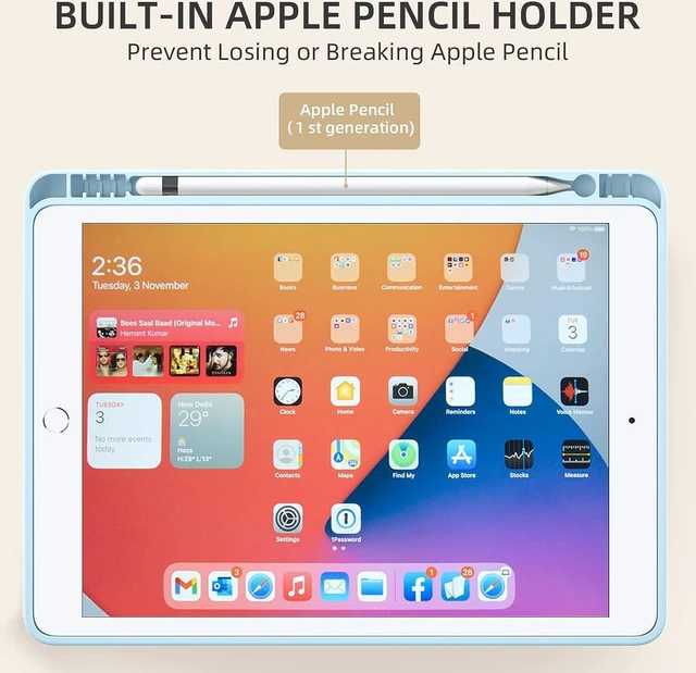 Alt view image 4 of 7 - for iPad 9th/8th/7th Generation Case 10.2 Inch Sky Blue
