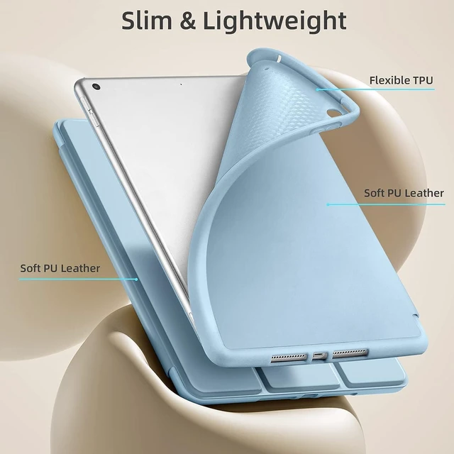 Alt view image 5 of 7 - for iPad 9th/8th/7th Generation Case 10.2 Inch Sky Blue