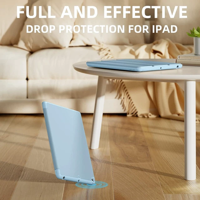 Alt view image 7 of 7 - for iPad 9th/8th/7th Generation Case 10.2 Inch Sky Blue