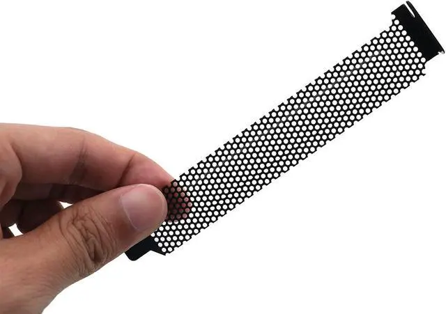 Alt view image 5 of 6 - M PCI Slot Cover 5PCS Black PCI Bracket Vented Slot Covers Hard Steel Dust Filter Blanking Plate with Screws for Computer Cases