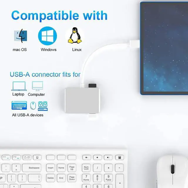 Alt view image 4 of 7 - SD Card Reader 5 in 1, USB 3.0 Hub for 2 USB 3.0, 4 Memory Card, Multi-Card Reader Adapter 5Gbps Read Write Simultaneously for XQD, Micro SD, TF, SDHC, SDXC, MMC, Micro SDXC, Micro SDHC