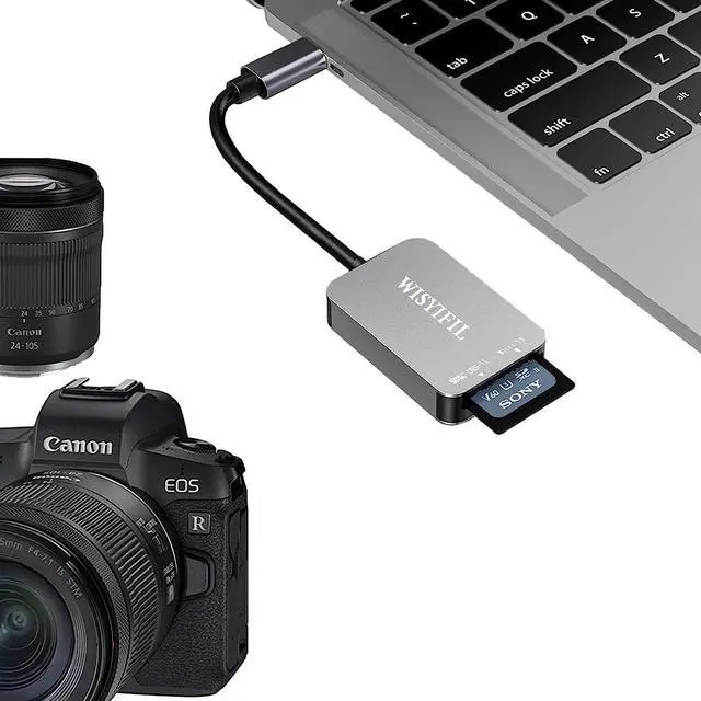 Alt view image 3 of 7 - UHS-II High Speed Card Reader USB C SD 4.0 Memory Card Reader for SDXC SDHC SD MMC Micro SDXC Micro SD Micro SDHC Card UHS-II UHS-I Cards Compatible with MacBook Pro iPad Pro  S21