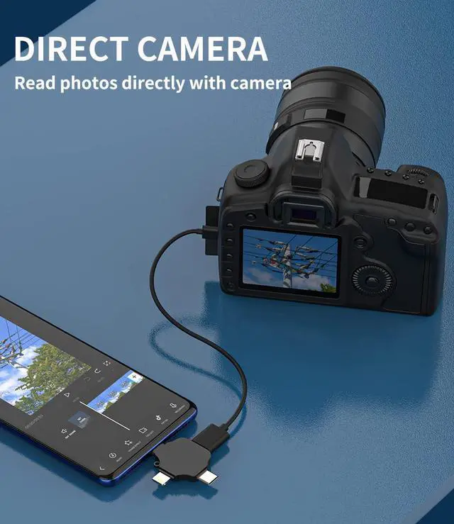 Alt view image 3 of 7 - USB to Lightning Micro USB Type C(3in1) OTG Adapter Compatible for  LG  iPhone15 14 13 12 Pro Max Plus iPad Air Mini Camera Card Reader Keyboard Mouse Flash Drive Android Accessories