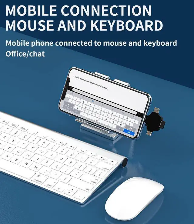 Alt view image 4 of 7 - USB to Lightning Micro USB Type C(3in1) OTG Adapter Compatible for  LG  iPhone15 14 13 12 Pro Max Plus iPad Air Mini Camera Card Reader Keyboard Mouse Flash Drive Android Accessories