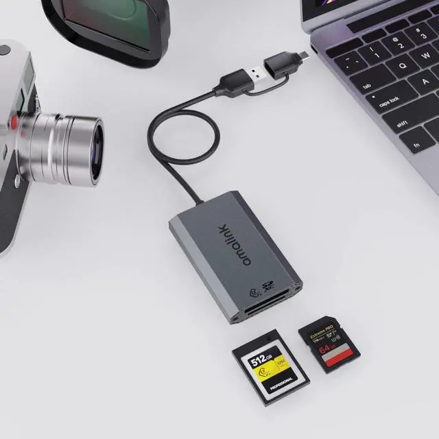 Main image of CFexpress Type B/SD USB3.2 GEN 2 Card Reader, amalink Dual Slot CFexpress Type B Memory Card Reader Adapter with USB A/USB C connectors.Support CFexpress Type B SD4.0 UHS-II Memory Cards