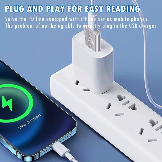 Alt view image 6 of 7 - USB C Micro SD Card Reader with Keychain USB-C to Micro SD/TF Card Reader with USB 3.0 Adapter High-Speed OTG Reader for MacBook iPad Pro Galaxy iPhone 15 Laptop Tablet & Phone