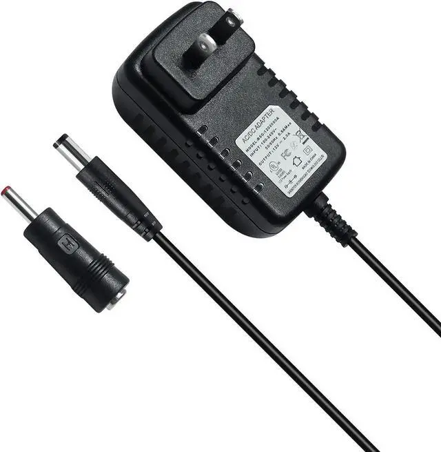 Alt view image 6 of 6 - 12V 2A Power Supply AC to DC Adapter 100-240V 50-60Hz Power Cord 5.5mm x 2.5mm 3.5mm x 1.35mm Wall Plug Transformer Replacement 4ft Output 12 Volt 2 Amp 24W for CCTV Camera LED Light Router