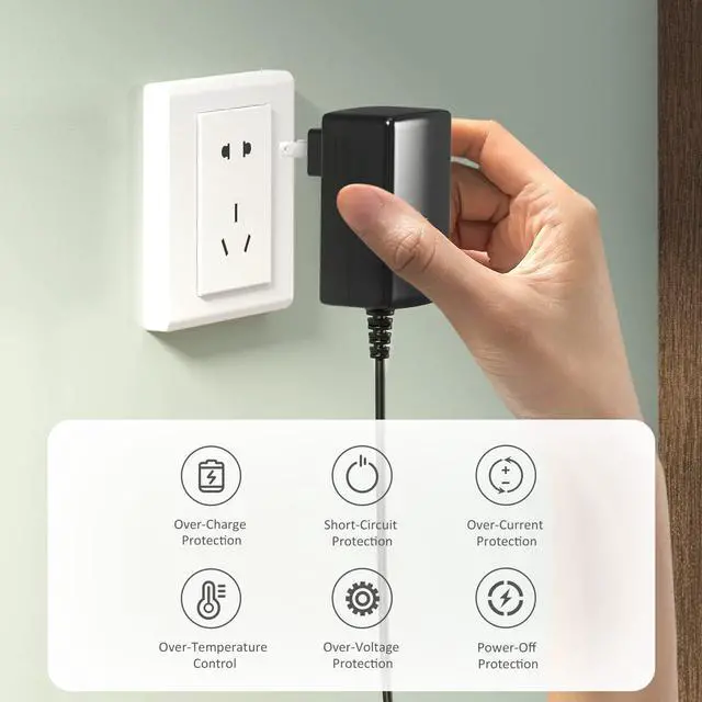 Alt view image 5 of 7 - Basicvolt 12V 3A AC/DC Adapter Universal Power Supply with 10 DC Plugs, Regulated 12Volts 3000mA Power Adapter for LED Strip Light, CCTV Camera, BT Speaker, Router, DC12V Transformer