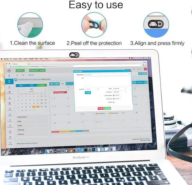 Alt view image 3 of 4 - 3Pack Laptop Camera Cover Slide Cute, Laptop Accessories, Webcam Cover Slide, Phone & Computer Camera Cover Slide, Web Cam Privacy Cover, Camera Blocker. Fits MacBook Pro & Air, iPhone iPad iMac