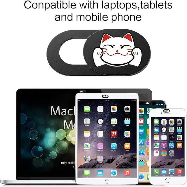 Alt view image 4 of 4 - 3Pack Laptop Camera Cover Slide Cute, Laptop Accessories, Webcam Cover Slide, Phone & Computer Camera Cover Slide, Web Cam Privacy Cover, Camera Blocker. Fits MacBook Pro & Air, iPhone iPad iMac
