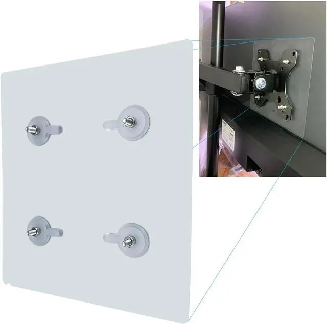Alt view image 2 of 5 - VESA Mount Adapter Bracket Kit Non-VESA Mounting Universal for 75 VESA Monitor Arm Compatible 2 Pack