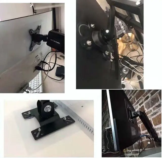 Alt view image 4 of 5 - VESA Mount Adapter Bracket Kit Non-VESA Mounting Universal for 75 VESA Monitor Arm Compatible 2 Pack