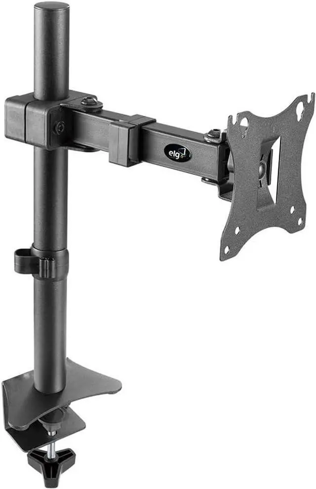 Main image of ELG Full Motion Swivel Monitor Desk Mount Stand up to 34'' Screen, Adjustable Arm Height Position, Computer Monitor Stand, Gaming/Home Office, F50N, Black