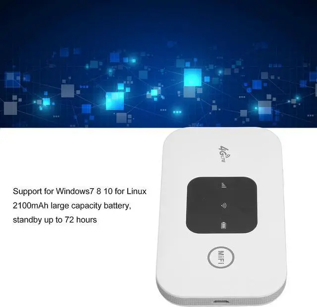 Alt view image 3 of 7 - Portable WiFi, High Speed 4G Mobile WiFi Hotspot Portable WiFi Device WiFi Hotspot Router for Phone Laptop Desktop Tablet