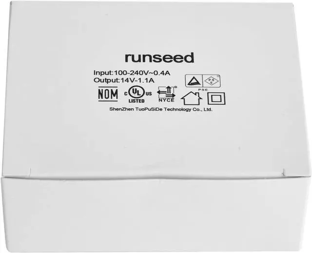 Alt view image 4 of 4 - Runseed AC Power Adapter G1028 14V 1.1A 15W for Google Home Hub,Google Nest Hub,Google Nest Mini,Google Nest WiFi