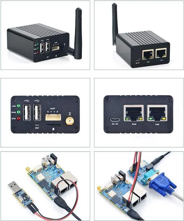 Alt view image 7 of 7 - NanoPi R1 Allwinner RAM 1GB H3 Dual Ethernet Port, Wifi & BT, onboard eMMC with USB & Serial Port for loT