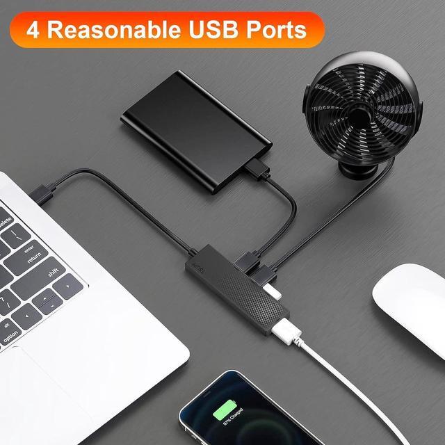 Alt view image 2 of 7 - USB Hub, TSUPY 4 USB Port Hub USB Splitter USB Expander 3.0 Ultra Slim Multiport Extender for Laptop, Desktop, Computer PC, Flash Drive, HDD, Camera,Keyborad, Mouse