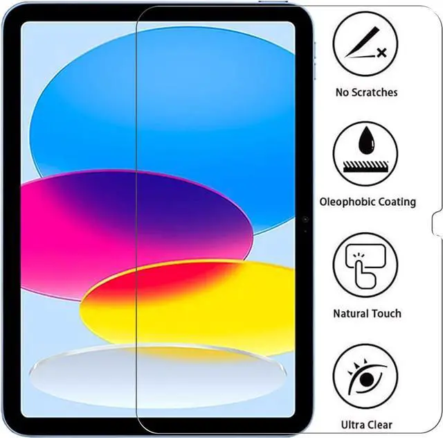 Alt view image 6 of 7 - 2 Pack Screen Protector for iPad A16 11th/10th Generation (2025/2022 Model) Bubble Free Tempered Glass Film Easy Installation