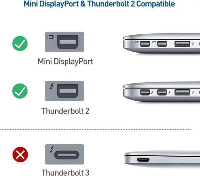 Alt view image 3 of 7 - Cable Matters 8K Mini DisplayPort to DisplayPort 1.4 Adapter in Black - 8K@60Hz, 4K@120Hz Resolution Ready & Active 8K Mini DisplayPort 1.4 to HDMI 2.1 Adapter with 4K 120Hz or 8K 60Hzin Black