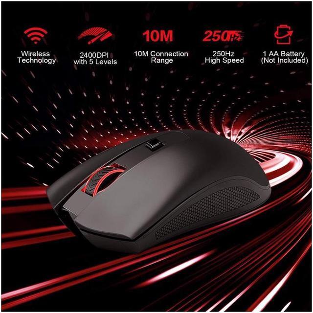 Alt view image 4 of 6 - ThundeRobot Wireless Mouse with 5 Adjustable DPI, 2.4G USB Cordless Mouse For Laptop PC Windows Mac, Nano Receiver Gamer Wireless Computer Mouse works with 1AA Battery(Not Included), Extra Long Range