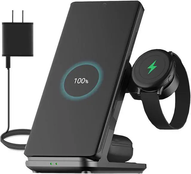 Main image of Wireless Charger,3in1 Wireless Charging Station for Samsung Galaxy Phone/Watch/Buds, Fit for Galaxy S22 ultra/Note 20/Note 10/S21/S20, Galaxy Watch 4/3, Active 2/1, Galaxy Buds/Pro/+/Live