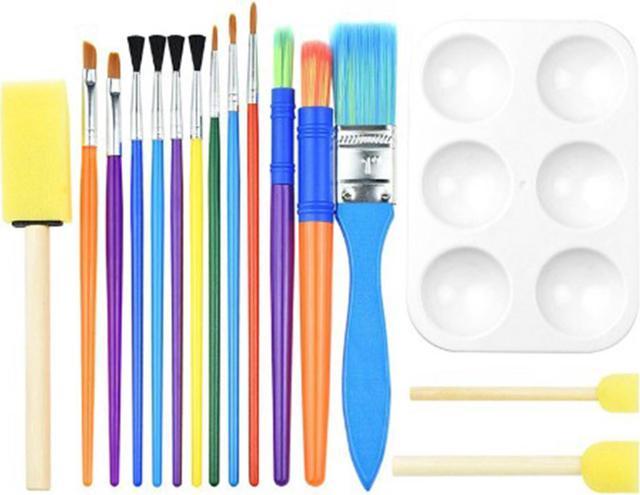 16PCS Children Paintbrushes Washable Paint Brushes Sponge Painting Brush  Set for Toddler Kids Early DIY Learning Toys Finger Paints sponges Art  Supplies Gifts for Acrylic Crafts Rock Tempera Paints 