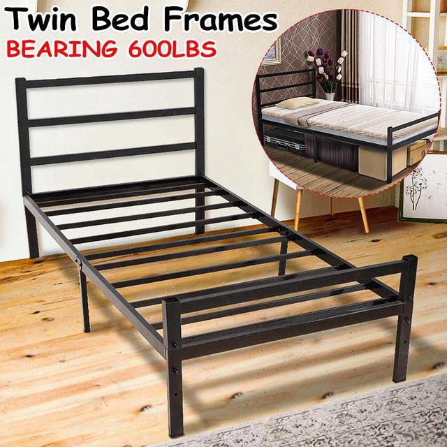 Twin Bed Frames With Headboard Black, Parts For Metal Bed Frame