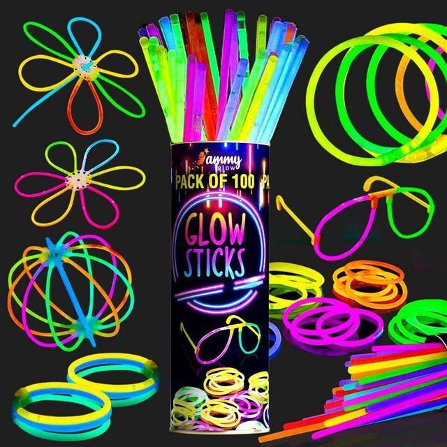 Glow Sticks Bulk 500 Count - 8 Glow In the Dark Light Sticks - Party  Favors & Supplies for Camping, Raves & Birthday Parties 